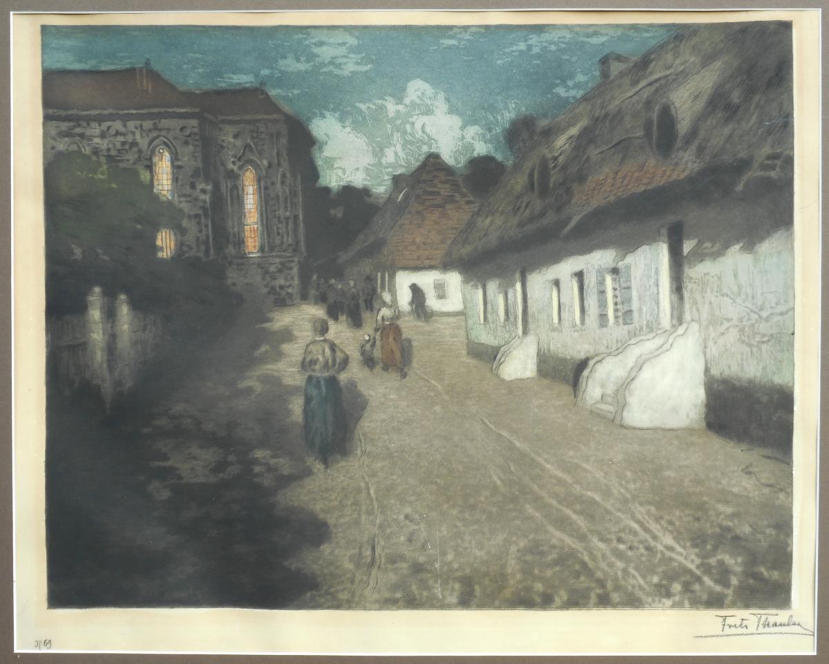 FRITS THAULOW (1847/1906) Norvège - aquatinte 49x62cm