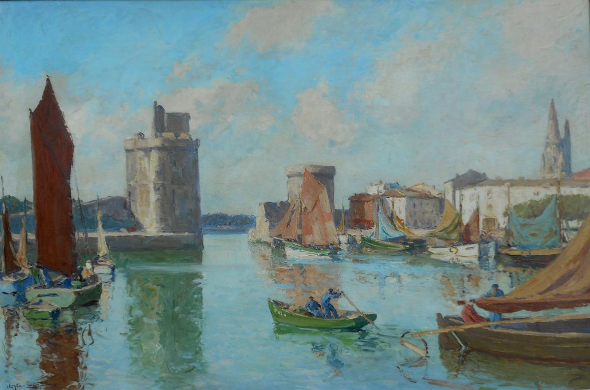 Christian Couillaud (1904/1964) La Rochelle Hsp 68x100cm-photo-3