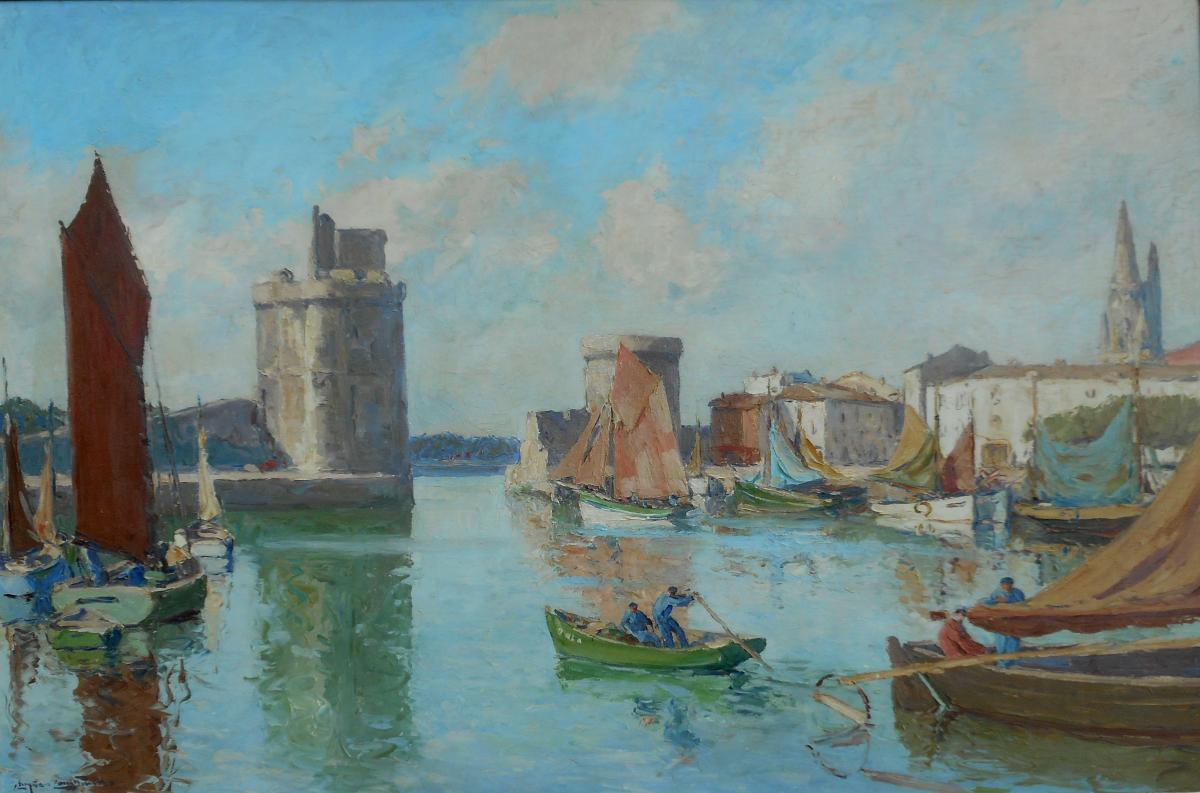 CHRISTIAN COUILLAUD (1904/1964) LA ROCHELLE HSP 68x100cm-photo-3