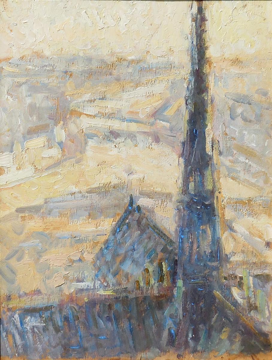 Nicolas TARKHOFF (1871-1930) Fête foraine à PARIS et cathédrale NOTRE DAME -photo-3
