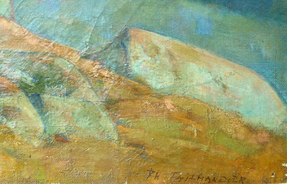 Theophile Tailhandier (1874-1939) Royat Valley - Auvergne - Puy De DÔme - Hst 55x81cm-photo-3