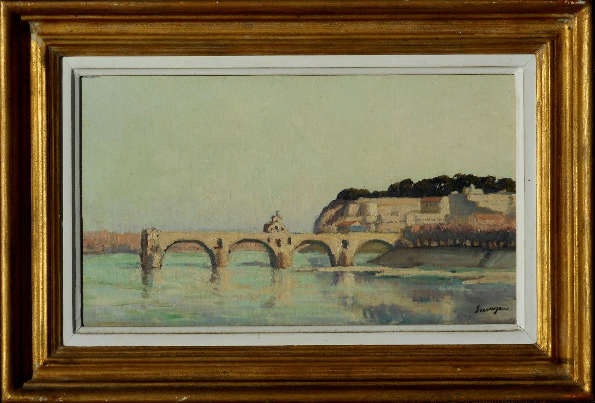 Lucien SEEVAGEN ( 1887-1959) AVIGNON le pont St BENEZET