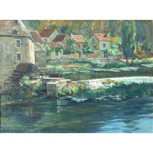 Henri Hourtal (1877 - 1944) Mill Of Angles-sur-l'anglin - Department Of Vienne