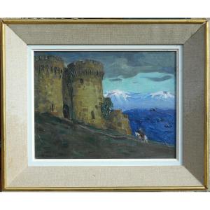 BASILE  NETCHITAÏLOFF ( 1888-1980) peintre russe -  HSP 27 x 35 cm vers 1920 PROVENCE