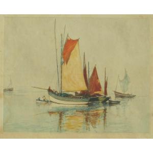 Henri CALLOT (1875-1956)  aquatinte 37 x 46 cm fond de cuvette