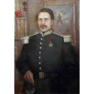 Jeanne Alexandre MARICOT (1789/1850)portrait du Lieutenant Général DE LAPLACE - HST 55x38cm