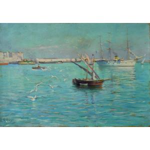 Gustave LEMAITRE (1863/1920) l amirauté - ALGER le port