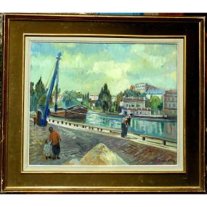 Jean DEL DEVEZ (Jean DELDEVEZ)1909/1983 -PARIS - les quais de SEINE