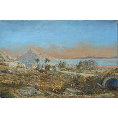 TUNISIE - TABARKA - ruines romaines de BULLA REGIA - HST 27,5x41cm