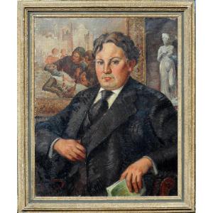 Portrait 1935 - Unread Signature - Hst 81 X 65 Cm