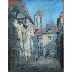 GEORGES  STREIB (1869/1940) PONT- AUDEMER eglise SAINT-OUEN (EURE NORMANDIE)