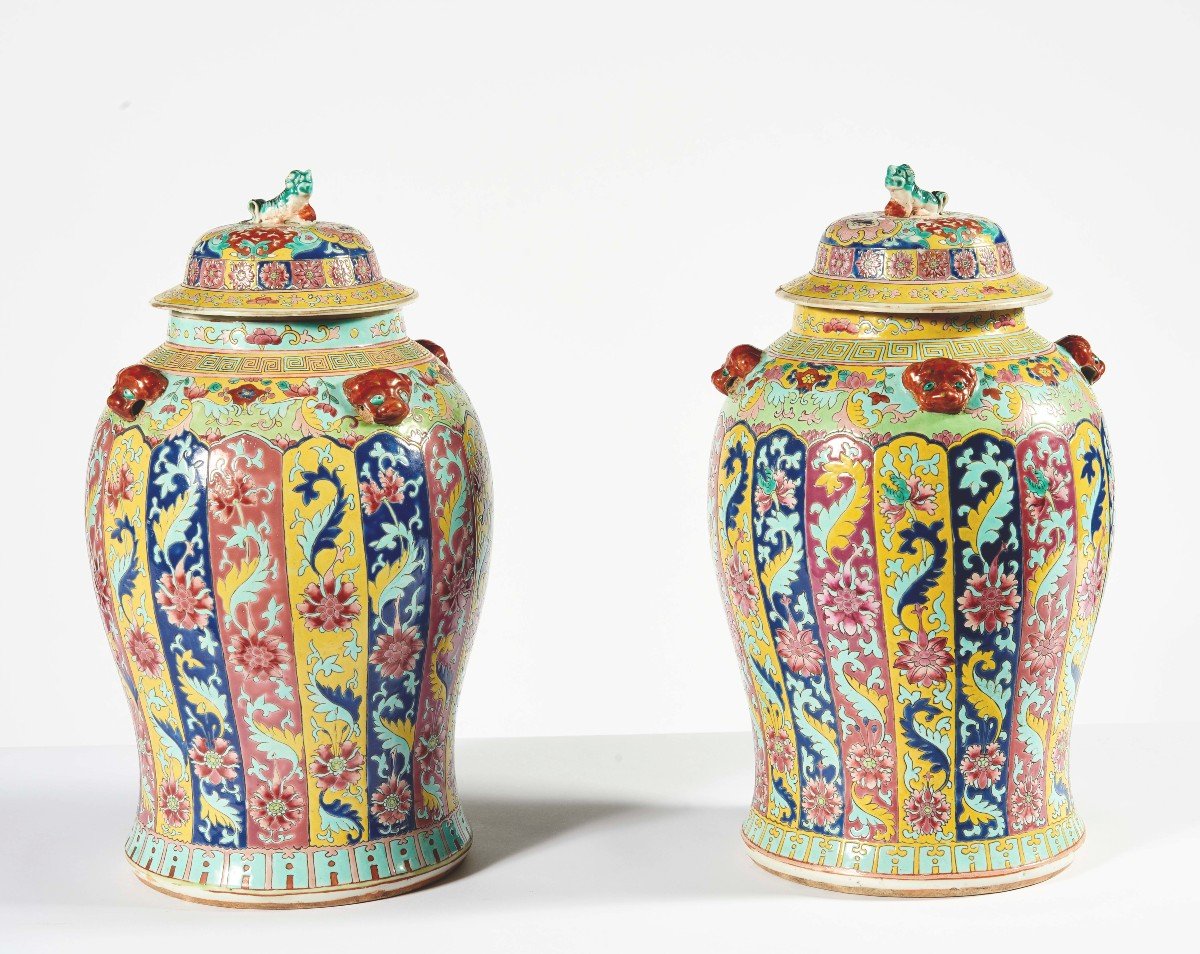 Pair Of Chinese Porcelain Vases