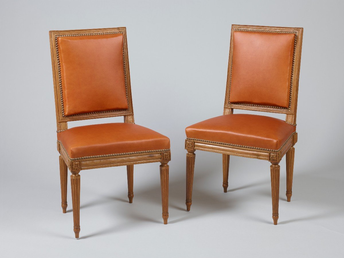 Paire De Chaises Estampillées Delaporte d'époque Louis XVI