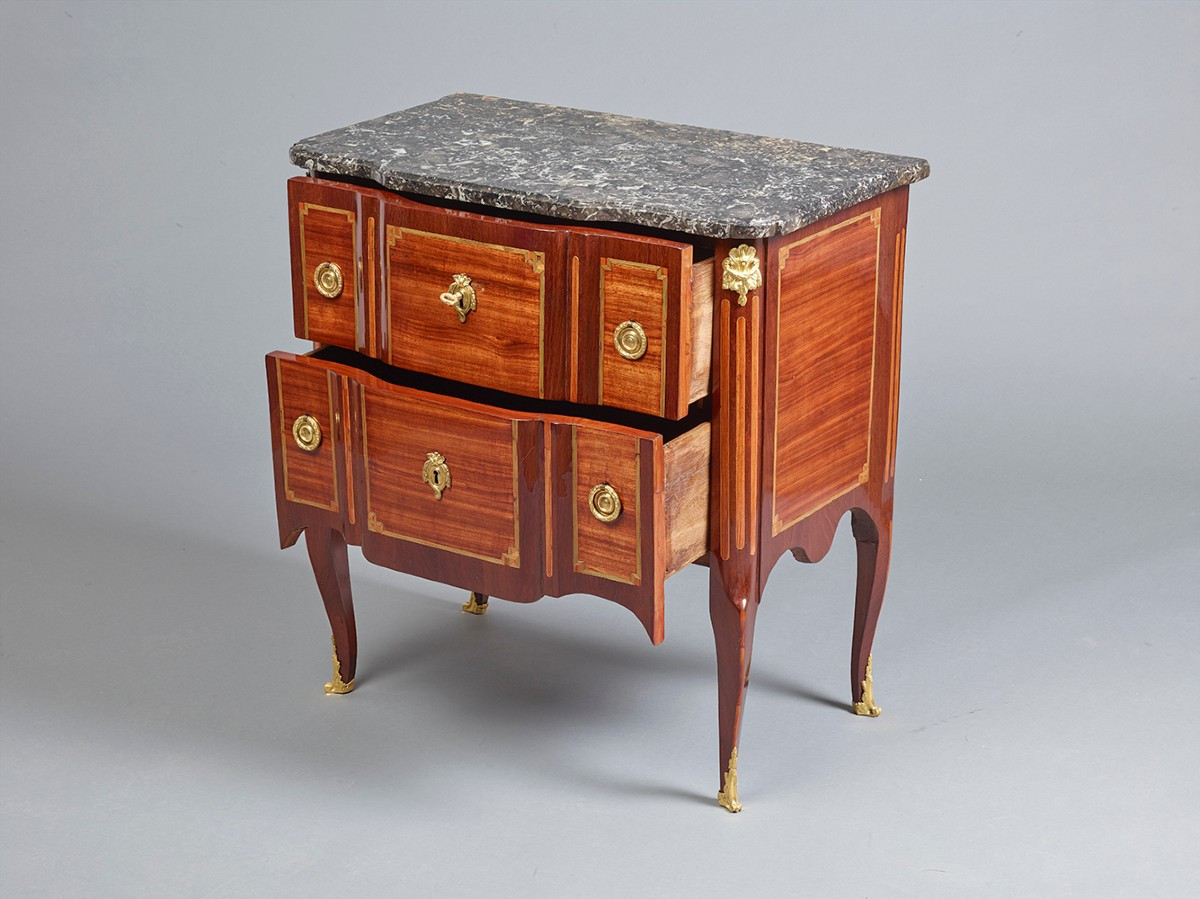 Transition Period Chest Of Drawers Stamped Bircklé L.xv-l.xvi-photo-2