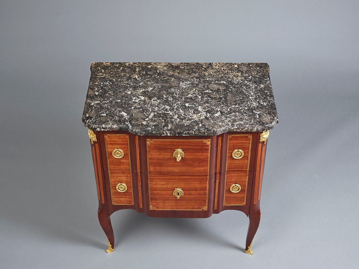 Transition Period Chest Of Drawers Stamped Bircklé L.xv-l.xvi-photo-1