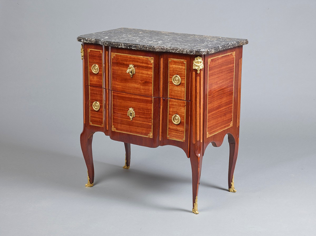 Transition Period Chest Of Drawers Stamped Bircklé L.xv-l.xvi