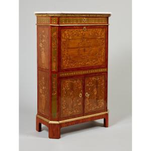 Small Louis XVI Lady's Secretary Stamped Evald