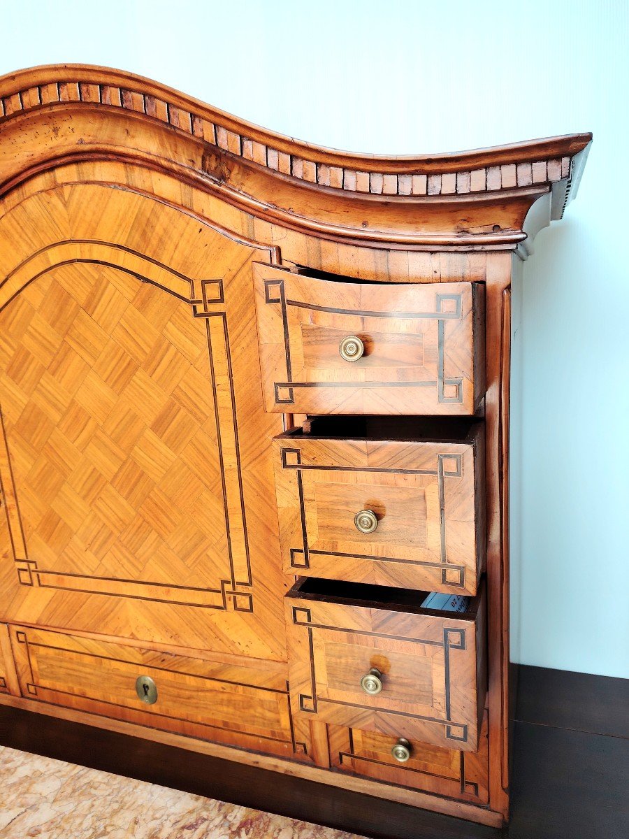 18th Century Marquetry Cabinet, Unique Dutch Piece-photo-4