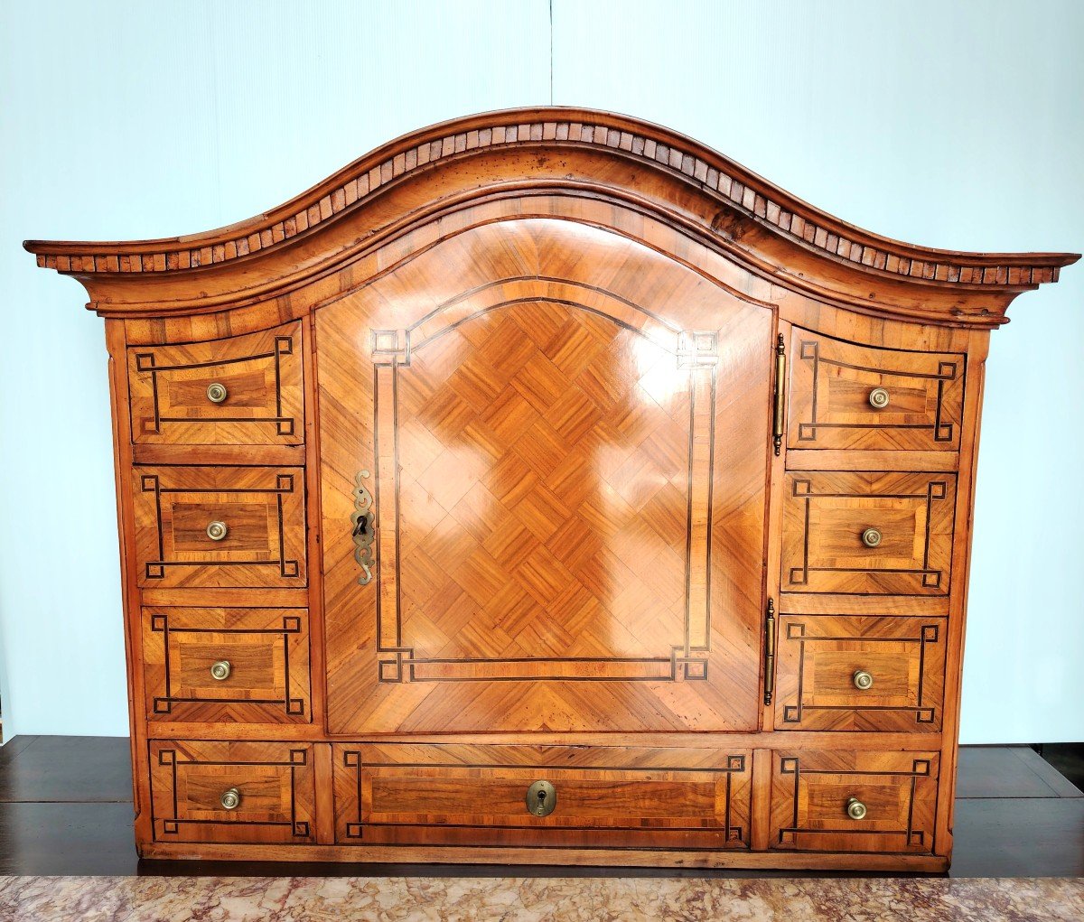 18th Century Marquetry Cabinet, Unique Dutch Piece-photo-1