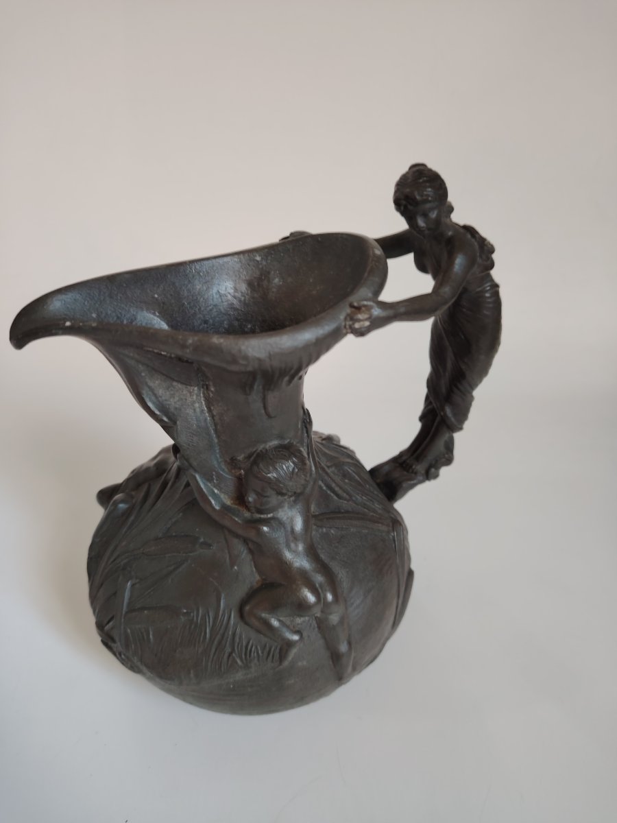 Pichet en étain Art Nouveau-photo-4