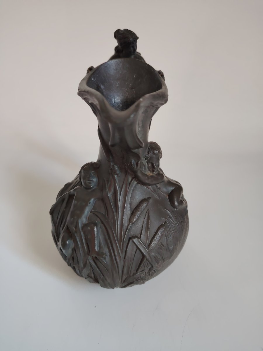 Pichet en étain Art Nouveau-photo-5