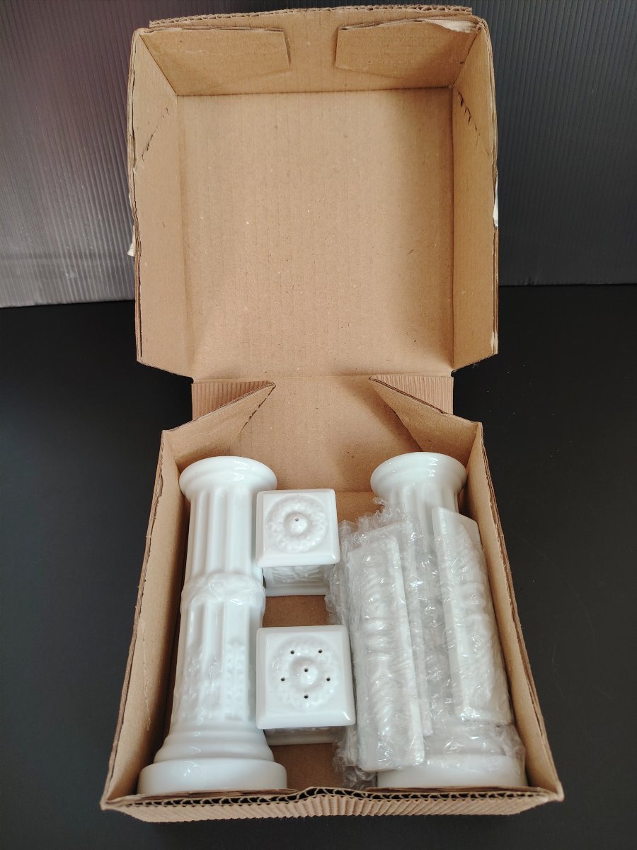 Bernardaud Limoges 2 Candlesticks + 2 Salt Cellars + 6 Knife Holders-photo-2