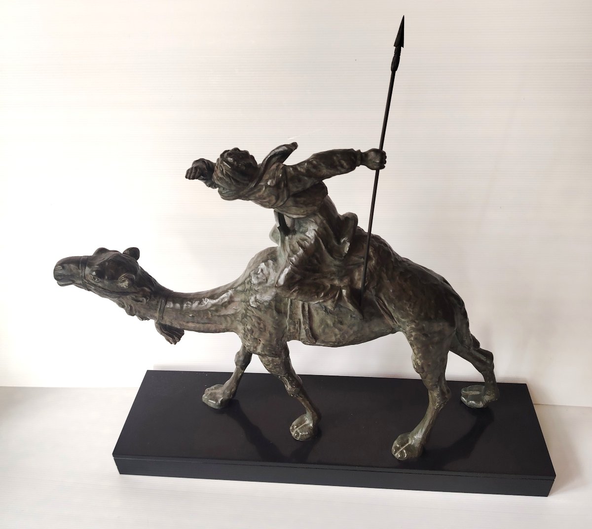 BRONZE ORIENTALISTE " LE MEHARISTE" de BARET 1930 -photo-3