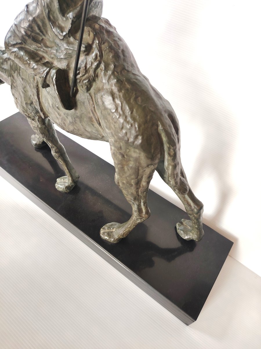 BRONZE ORIENTALISTE " LE MEHARISTE" de BARET 1930 -photo-7