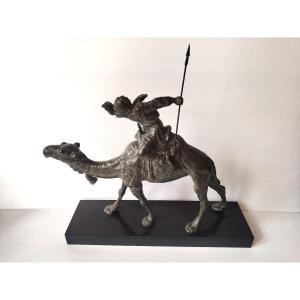 BRONZE ORIENTALISTE " LE MEHARISTE" de BARET 1930 