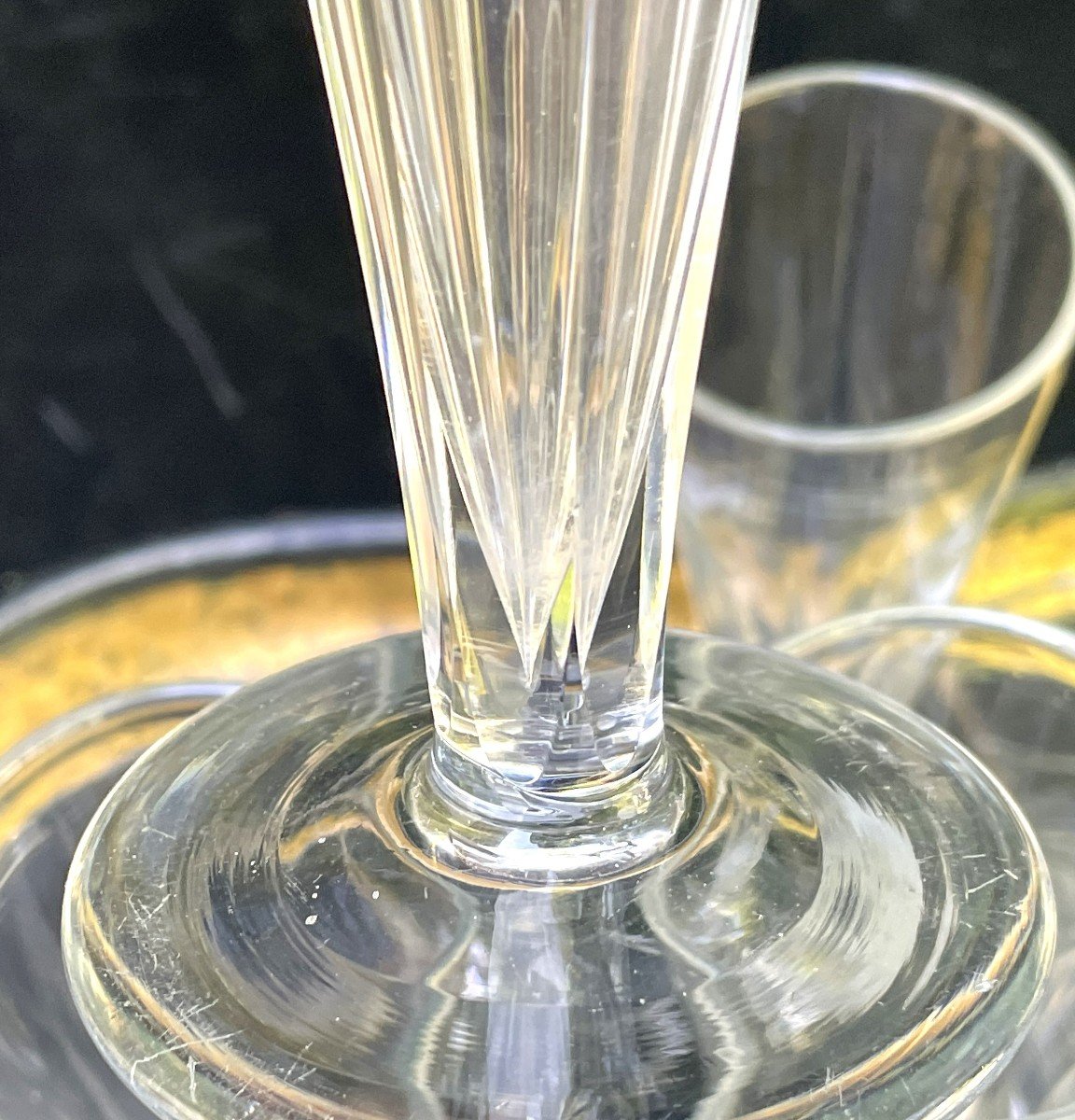 Champenoise Flutes - Crystal - 19th Century-photo-5