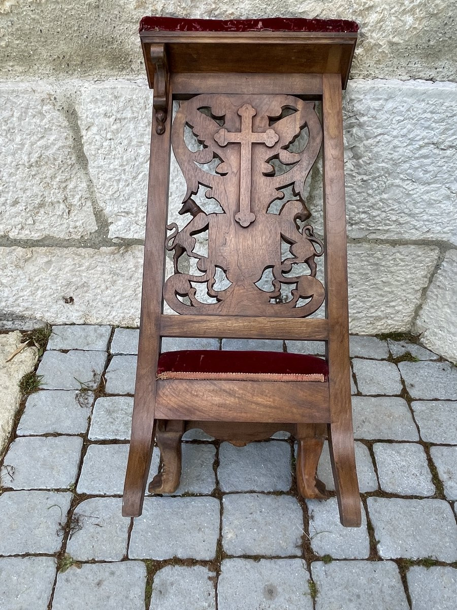 Paire de Prie-Dieu - Armoirie - Couronne Comtale - Royaliste-photo-7