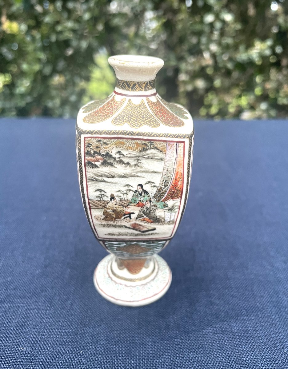 Satsuma Miniature Vase - Ep Meiji-photo-4