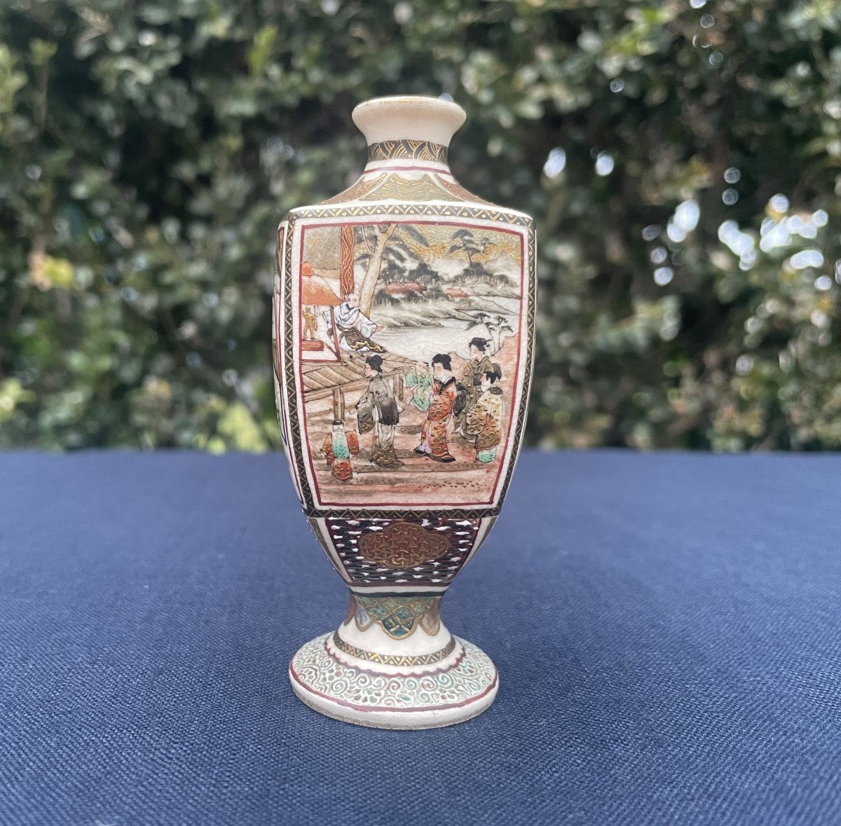 Satsuma Miniature Vase - Ep Meiji-photo-4