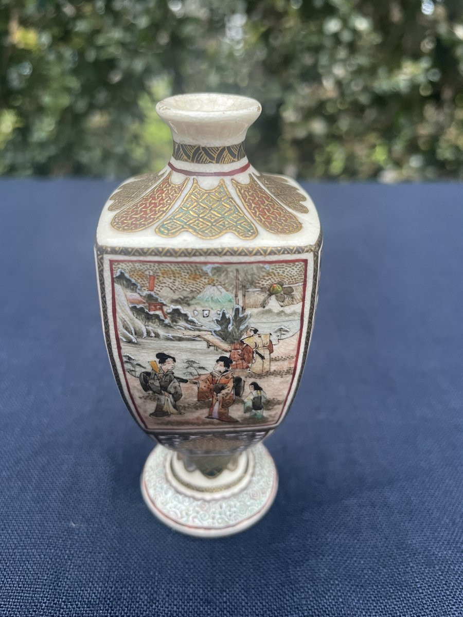 Satsuma Miniature Vase - Ep Meiji-photo-6