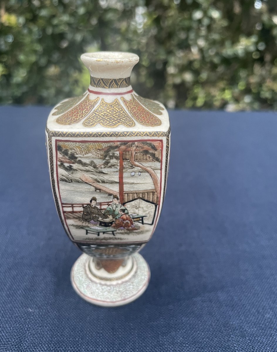 Satsuma Miniature Vase - Ep Meiji-photo-7