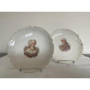 Louis XVI - Marie Antoinette - 2 Plates