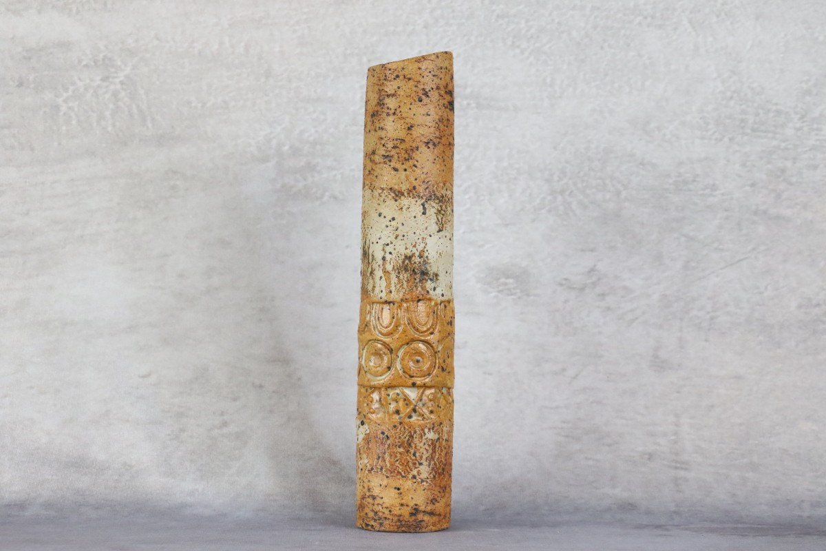 Alan Wallwork Vase Tubulaire En Grès Dlg La Borne Marechal Astoul Kepp-photo-2