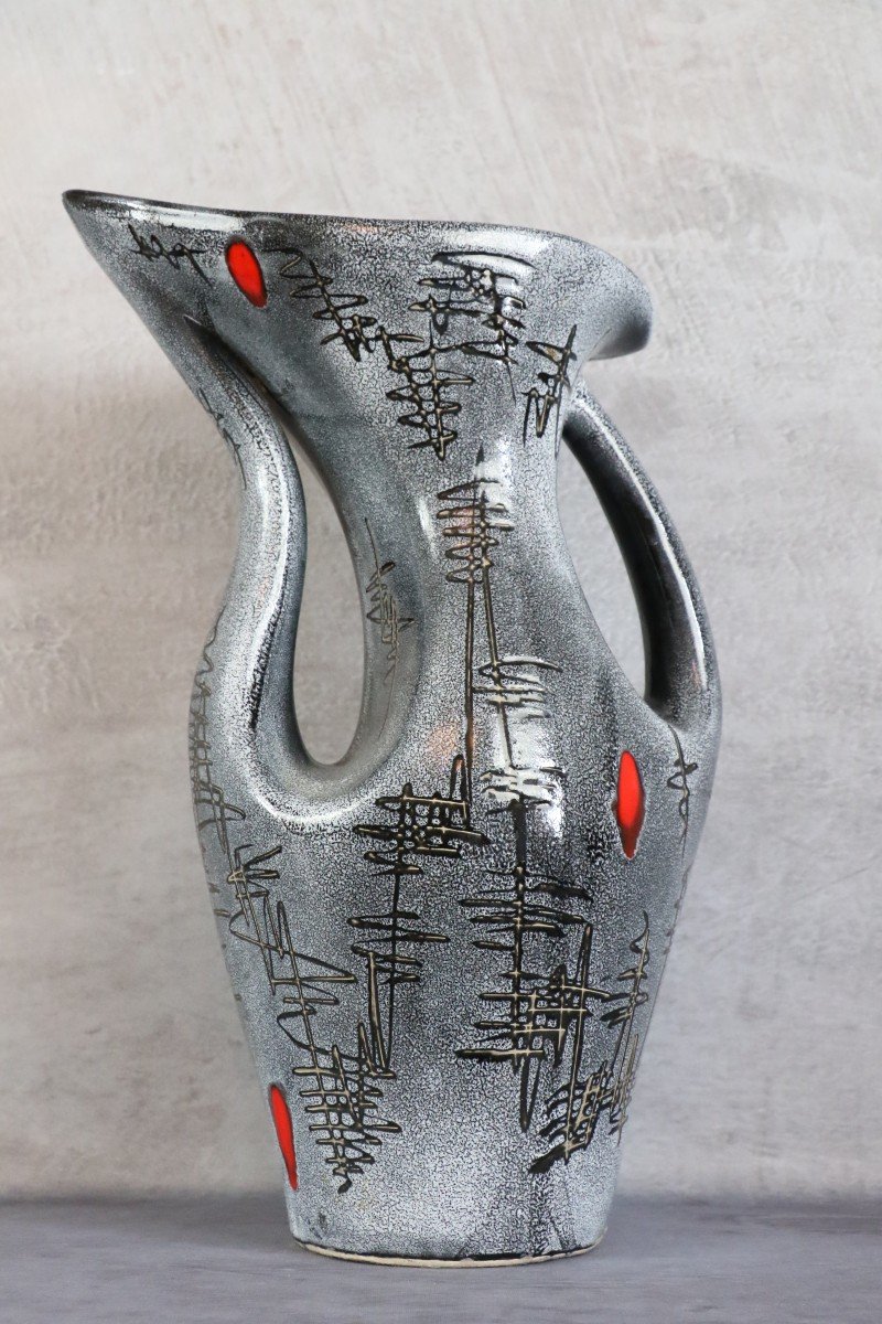 Very Large Vase By François Caleca, Vallauris Era Capron Picault-photo-2