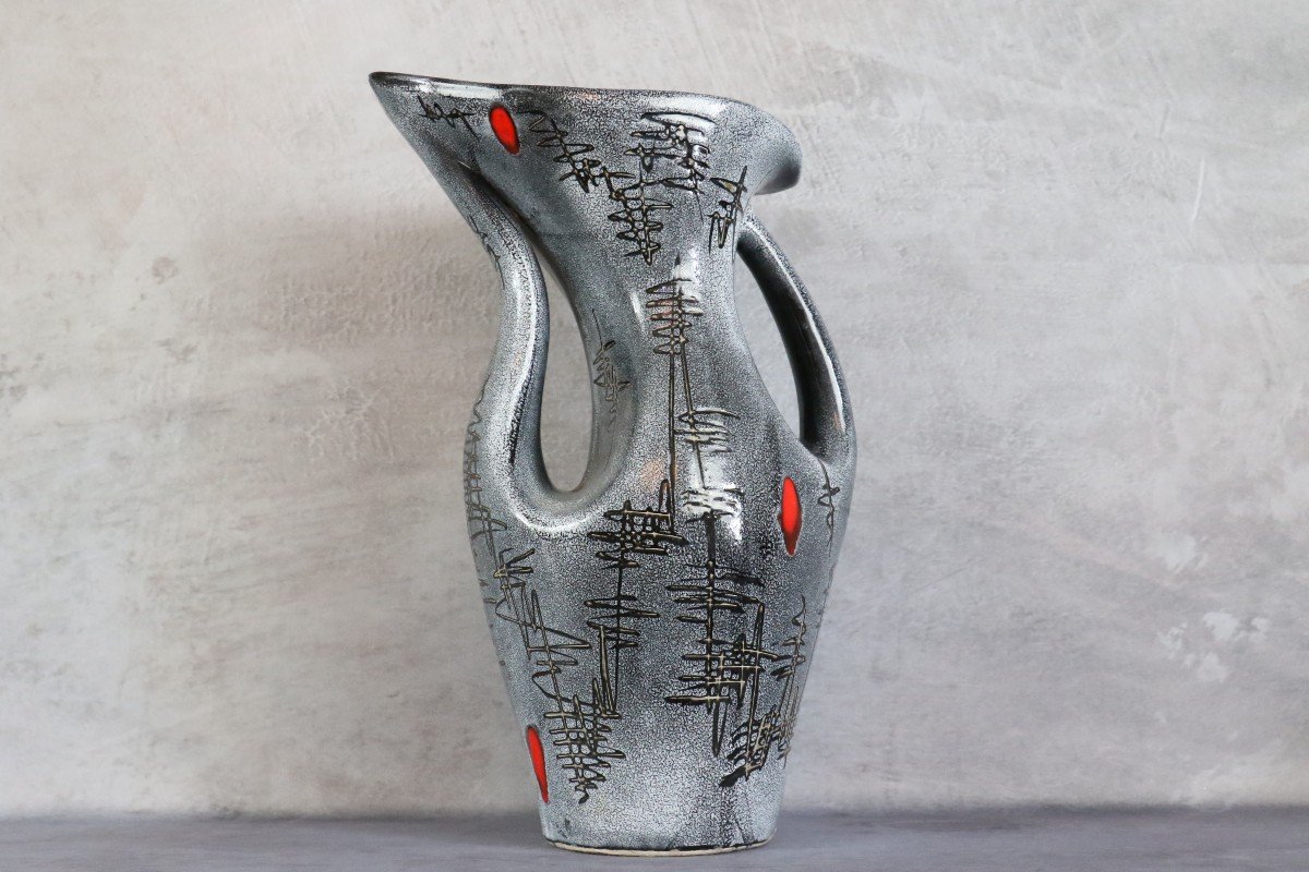 Très Grand Vase Par François Caleca, Vallauris Era Capron Picault-photo-1