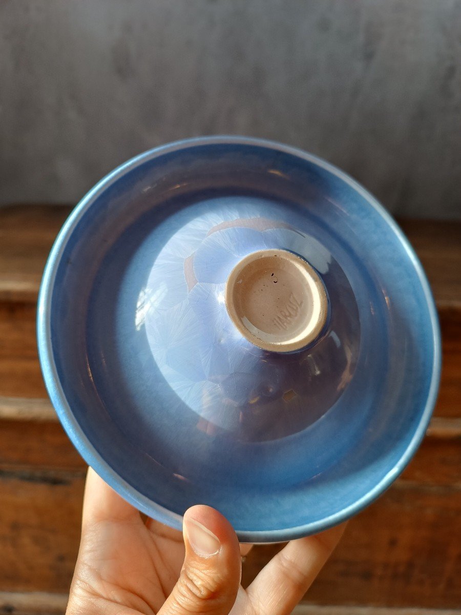 Blue Ceramic Cup By Marc Uzan Era Girel Lanusé Guerrier-photo-1