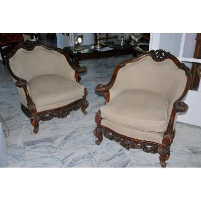 Pair Of Italian Bergeres -