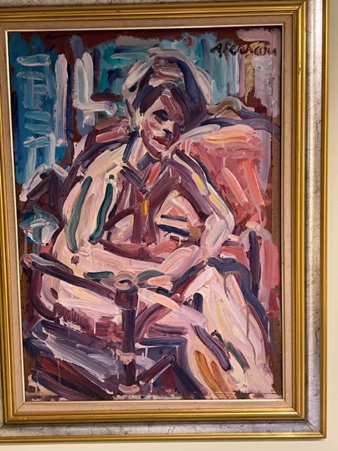 Femme Assise Signée" Antoine Ferrari"