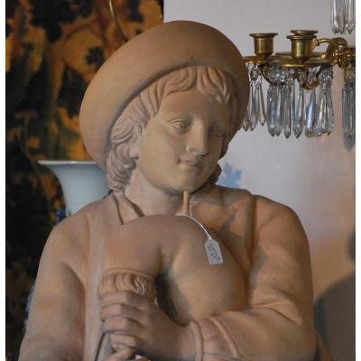 Pair Of Terracotta Statues Late 18th Early 19th-photo-4