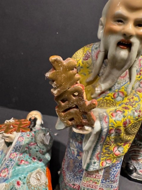 Dignitaries In Enameled Porcelain Early 20th Century -photo-1