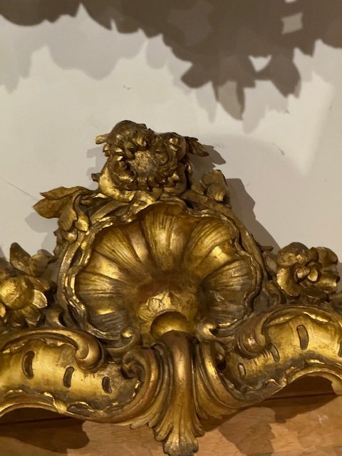 Gilded Wood Console Early 20th Century - -photo-2