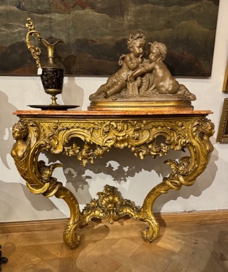 Gilded Wood Console Early 20th Century - 