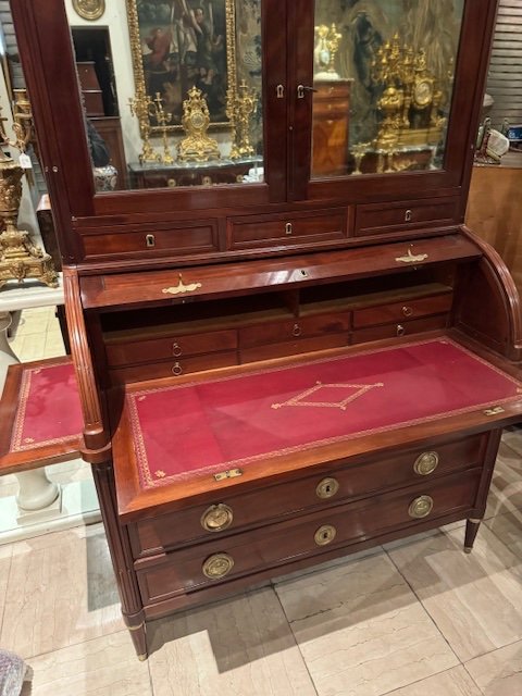Bureau à Cylindre En Acajou D’époque Louis XVI-photo-4