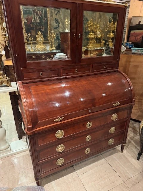 Bureau à Cylindre En Acajou D’époque Louis XVI-photo-4
