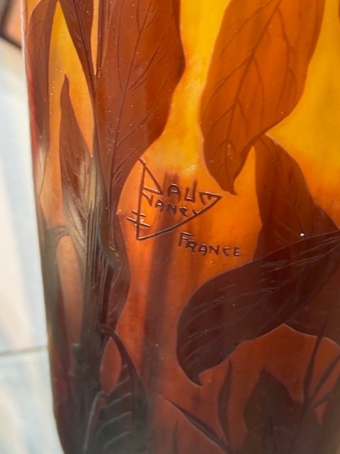 Vase Signed Daum In Nançy-photo-2