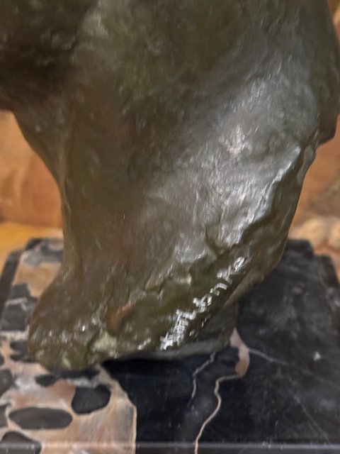 Buste En Bronze Des Années 1930-photo-2